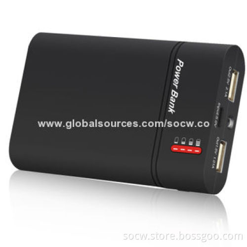 8,400mAh High-quality Portable Power Banks with Dual USB, LED Flashlight and 4 Indicators